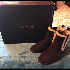 Talbots Brown Tish Ankle Boots